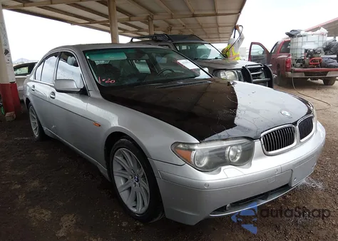 2002 BMW 745I из США, поврежденный, VIN WBAGL63412DP54881